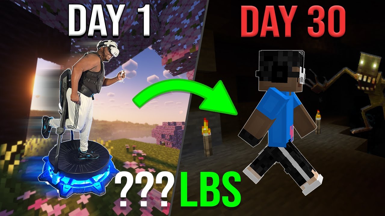 Surviving 30 Days in Minecraft VR Horror (While Losing Weight)