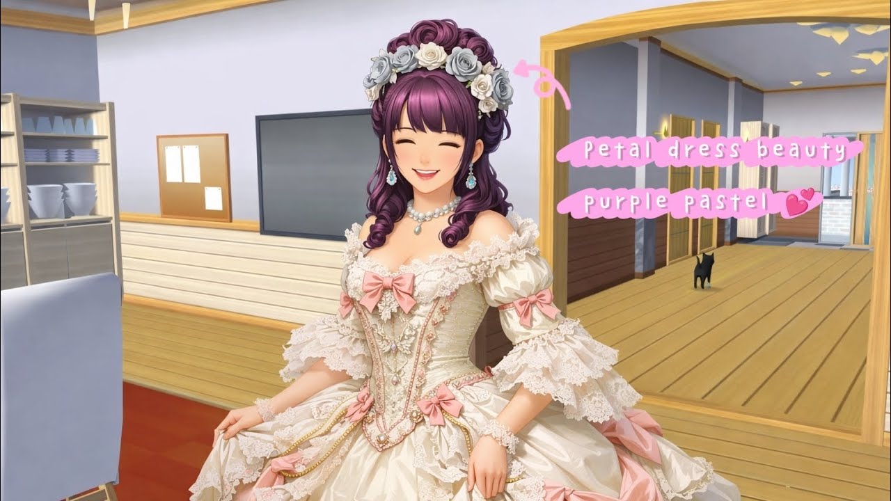 Petal dress beauty purple pastel 💜 Sakura trend dress beautiful