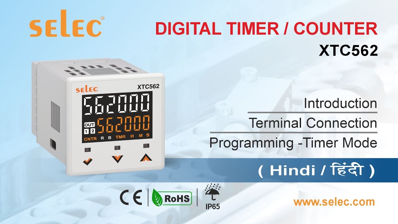Selec XTC562 Digital Timer / Counter : Introduction | Terminal connection | Programming - Timer mode