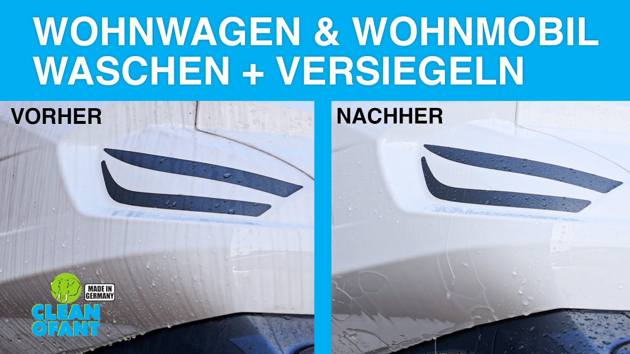 Wohnmobil & Wohnwagen waschen + versiegeln mit Sprühversiegelung