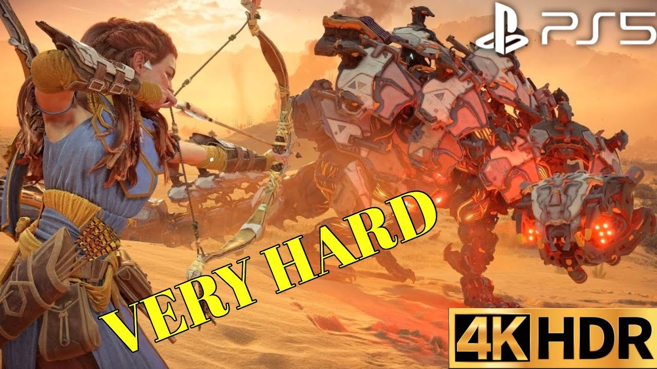 Best Bow Vs Thunderjaw - Horizon Forbidden West Thunderjaw Boss Very Hard PS5 4K HDR 60FPS Gameplay