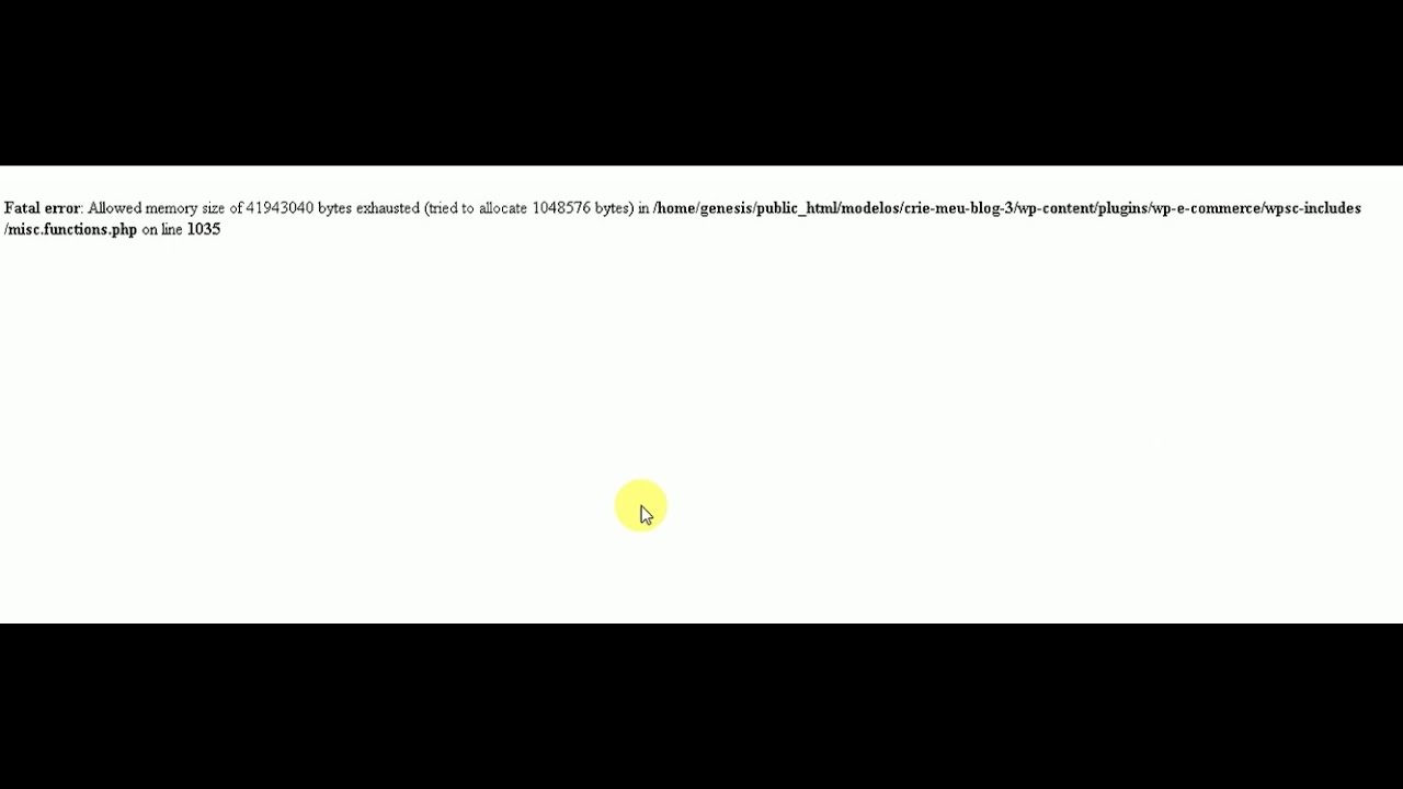 fatal error allowed memory size of 41943040