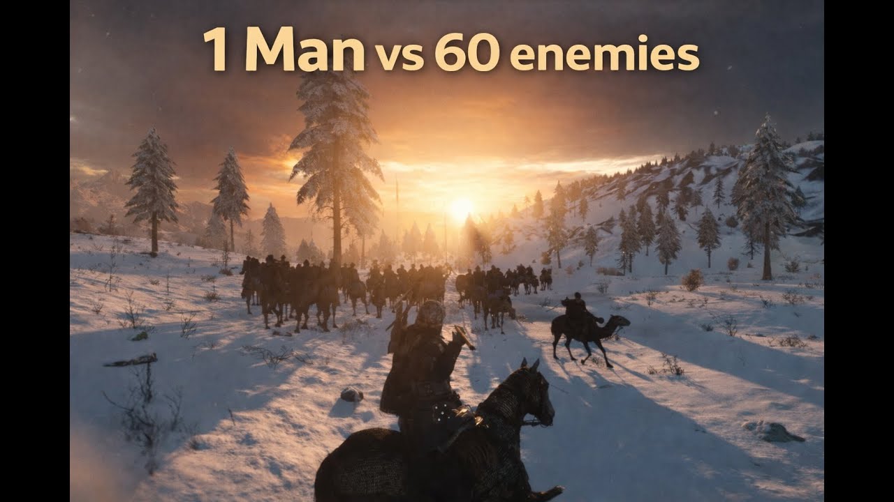 Mount and Blade 2 Bannerlord: 1 man vs 60 enemies!