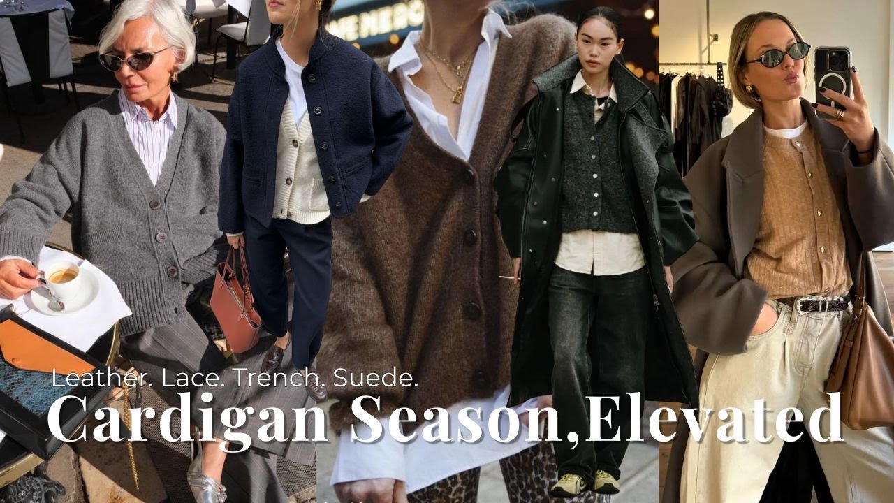How to Style a Cardigan for Fall & Winter | Effortless Layering with Coats, Trench, and Leather