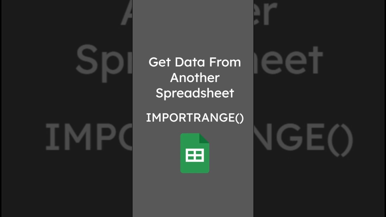 Get Data From Another Spreadsheet using IMPORTRANGE