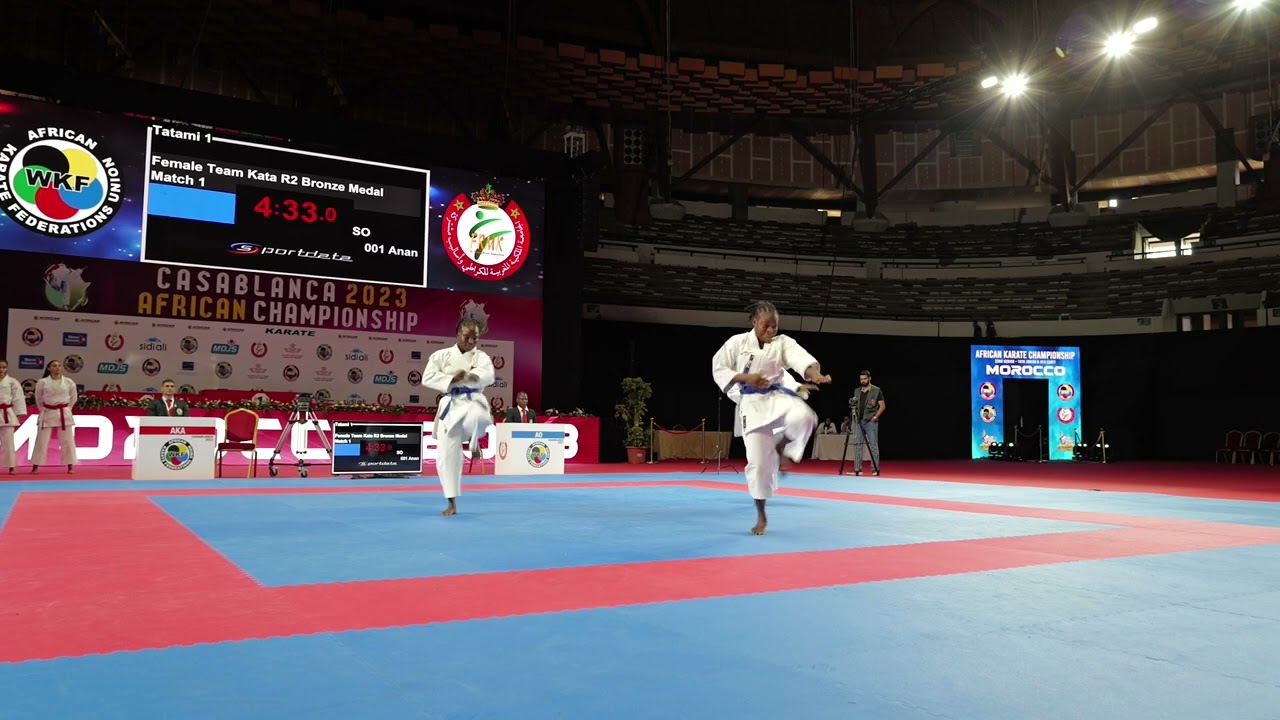 2023 UFAK // TUNISIA vs BURKINA FASO in Female Team Kata