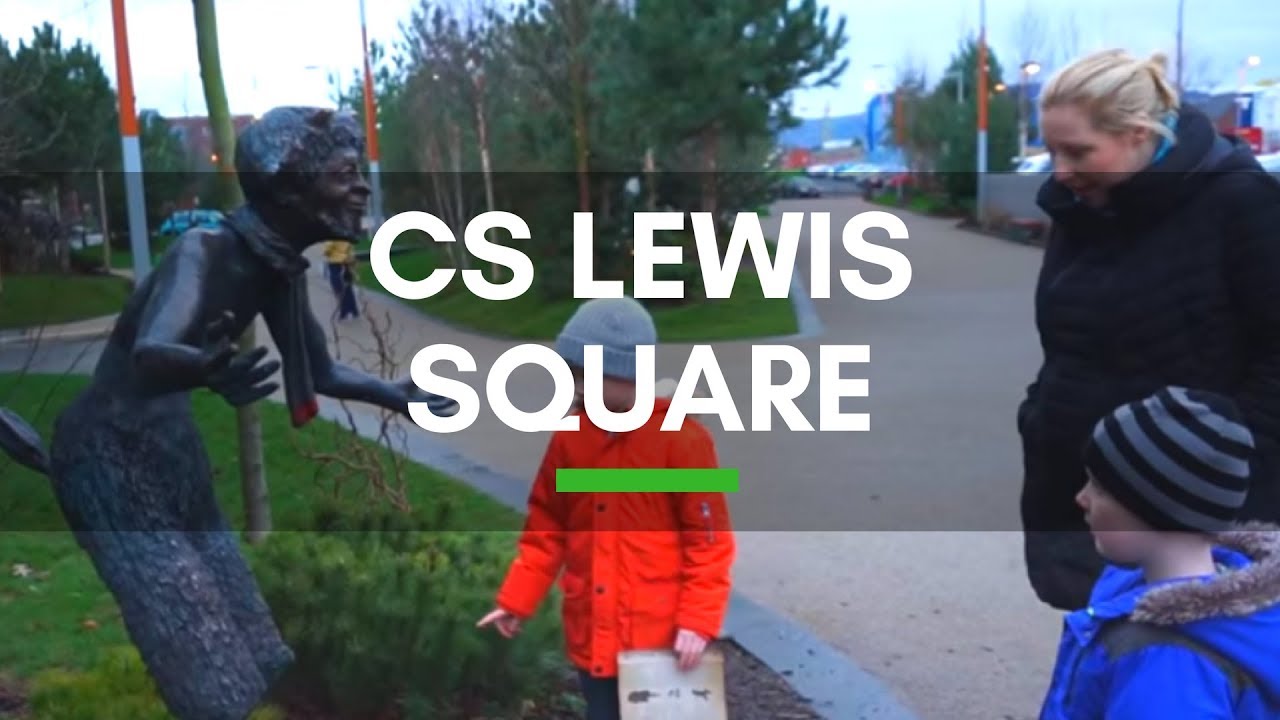 CS Lewis Square Belfast; The lion, the Witch & the Wardrobe
