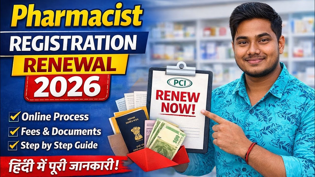 Pharmacist Registration Renewal 2026 | PCI Registration Renewal Online Process | Step by Step