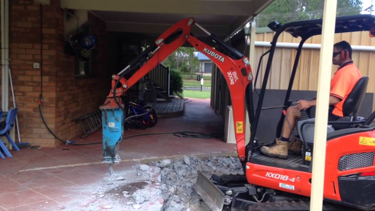 Hammer Rock Breaker Brisbane mini excavations