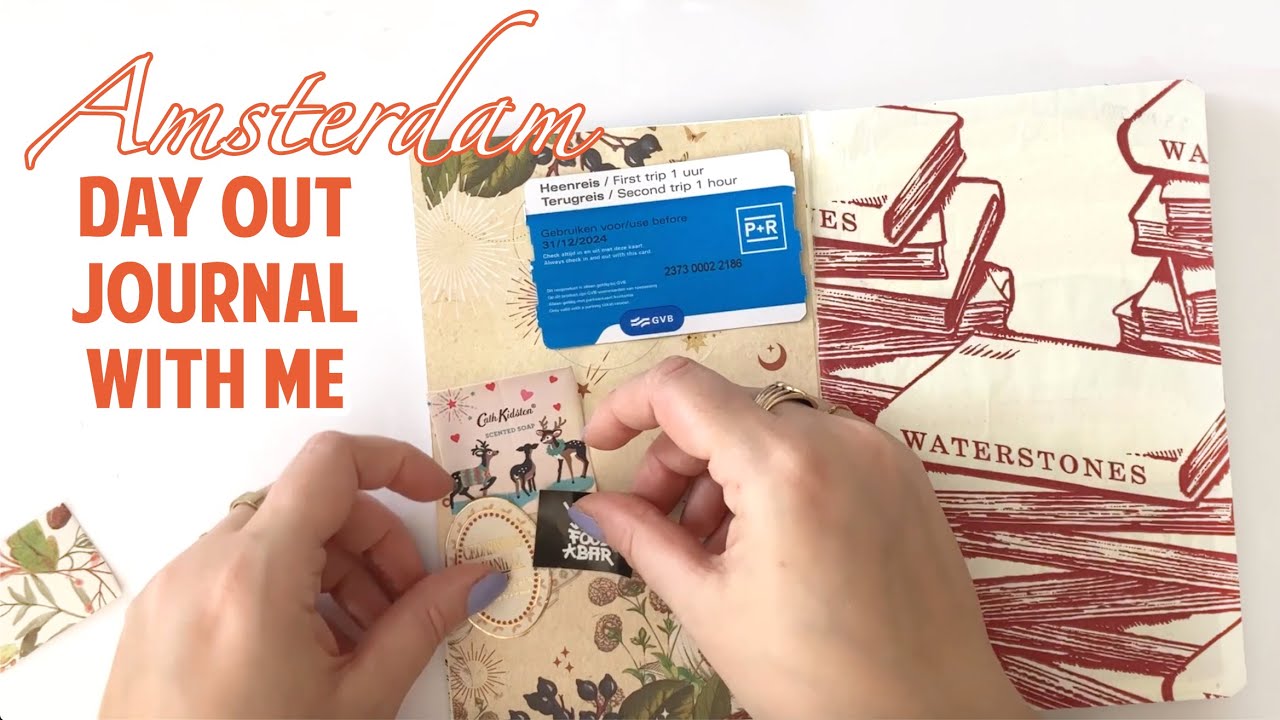 Amsterdam day JUNK JOURNAL process video | simple quick creative journaling, memory keeping journal