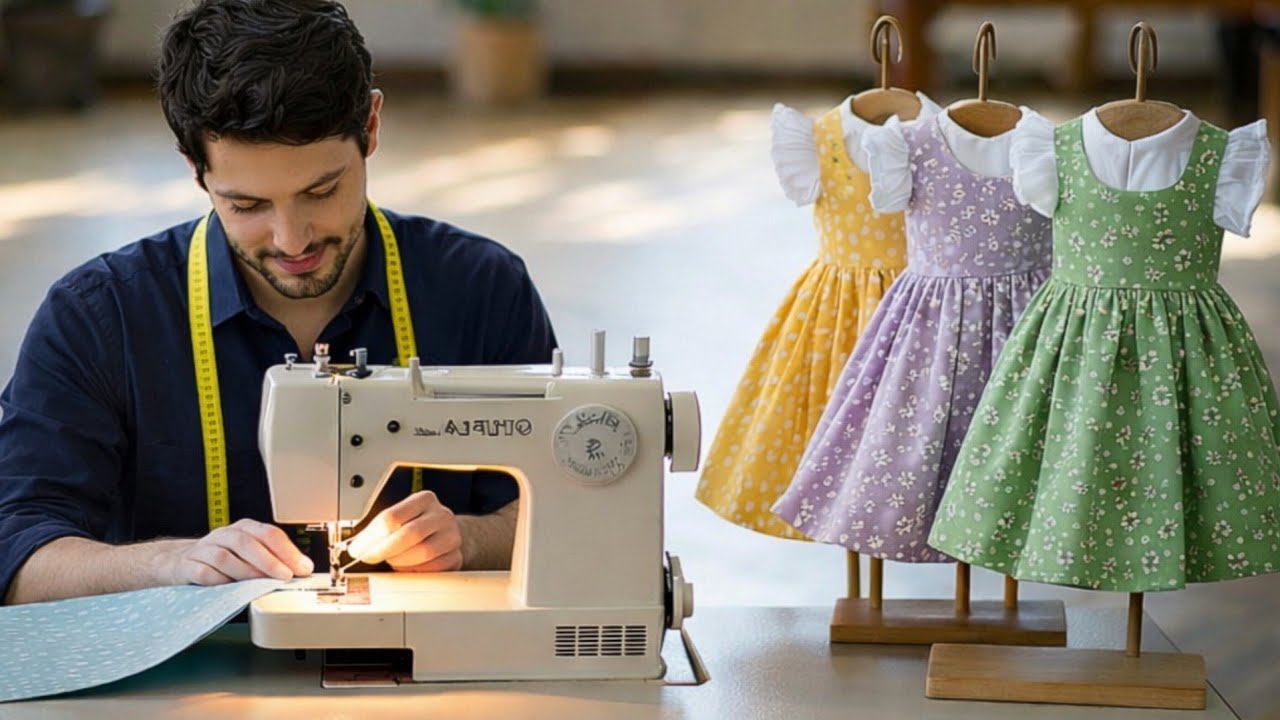of the easiest dresses to sew for kids. For beginners.