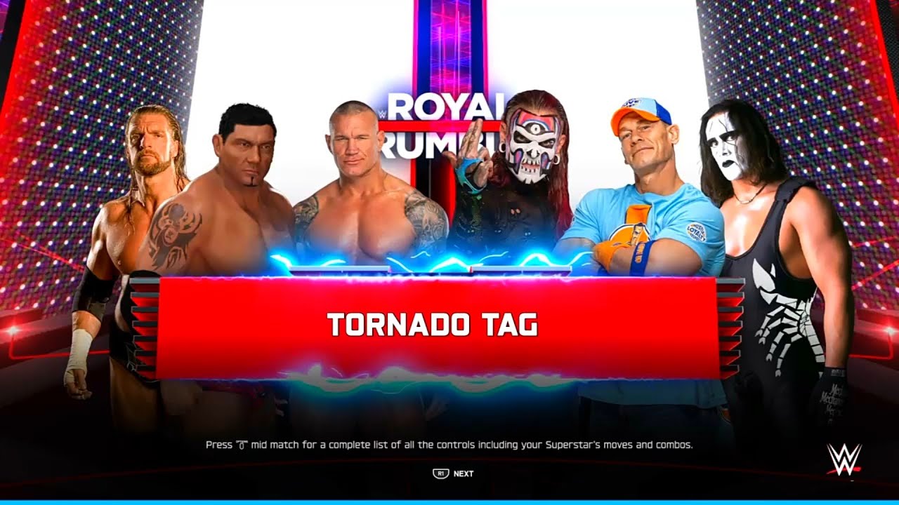 TEAM HHH (Evolution) vs. TEAM CENA | WWE 2K25 Tornado Tag Match