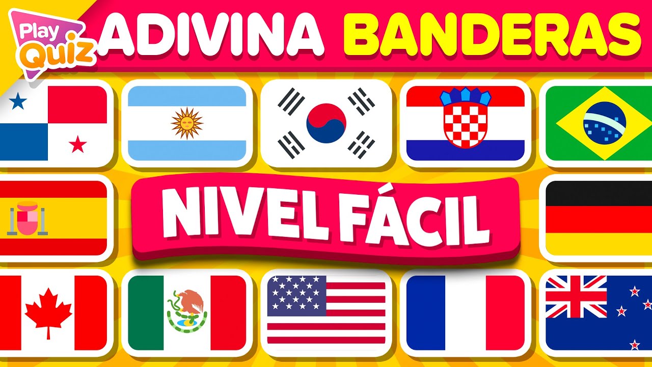 &iquest;Cu&aacute;ntas Banderas Conoces? 🌍 Nivel F&aacute;cil 🤓 | Adivina el Pa&iacute;s | Play Quiz de Banderas