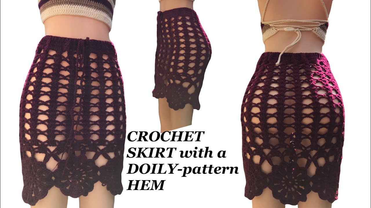 Crochet motif skirt Part 2 (all sizes included