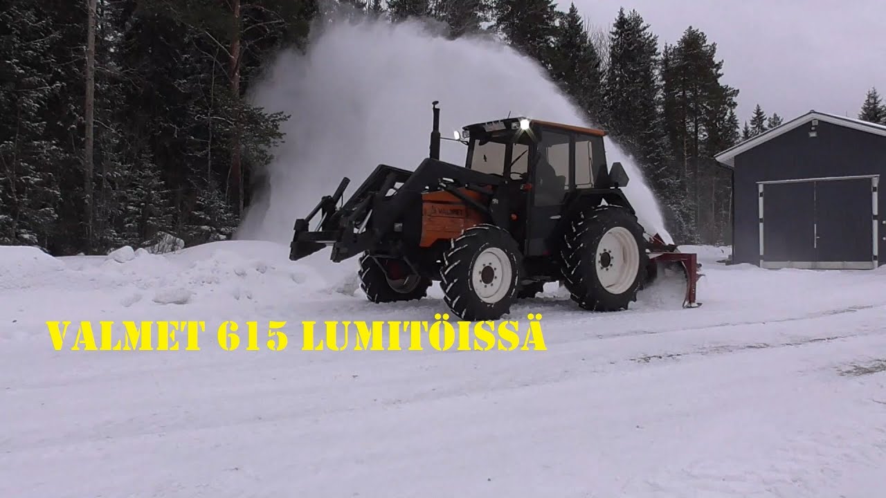 Valmet 615 lumitöissä