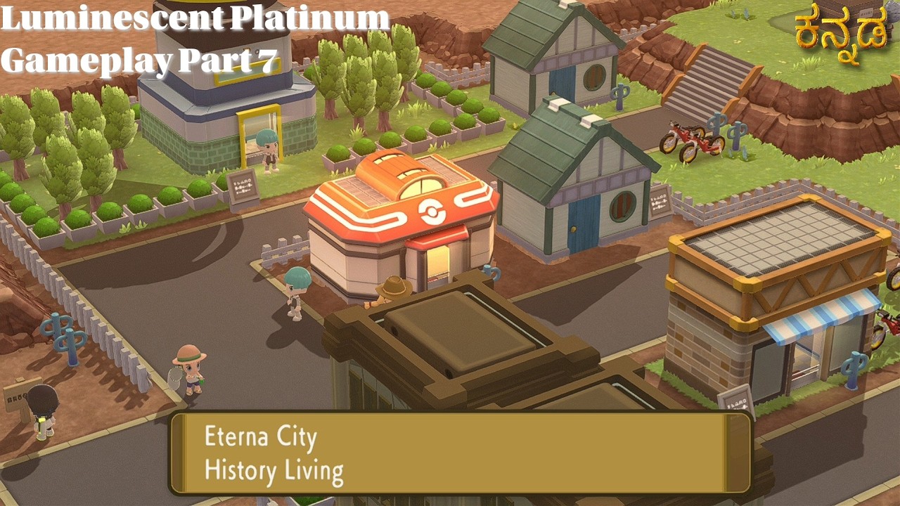 Luminescent Platinum Gameplay Part 7 / Exploring Eterna City and discovering XP Grind
