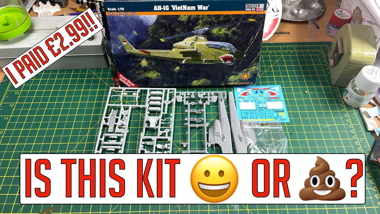 Is This £2.99 Mistercraft AH-1G Model Kit Good or Bad?!! | Unboxing