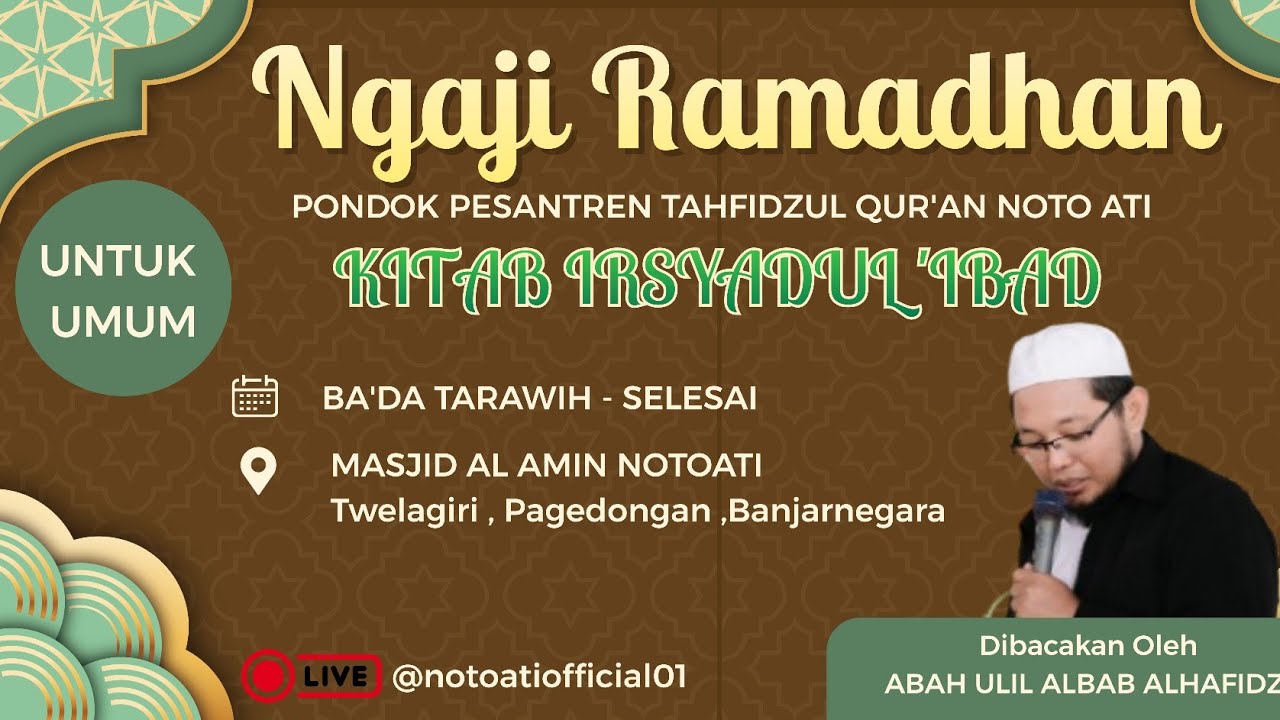 live : kajian kitab irsyadul 'ibad