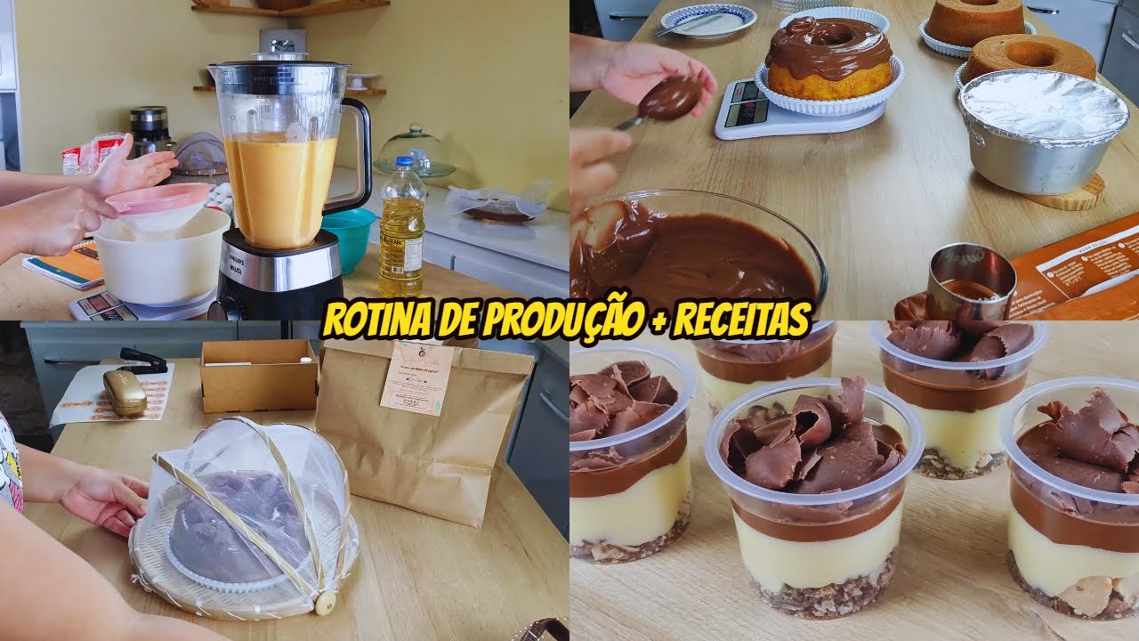 ROTINA DE PRODUÇÃO | ENCOMENDAS DE BOLO E BOMBOM NO POTE | EMBALAGENS PARA DELIVERY | SABRINA SANTOS