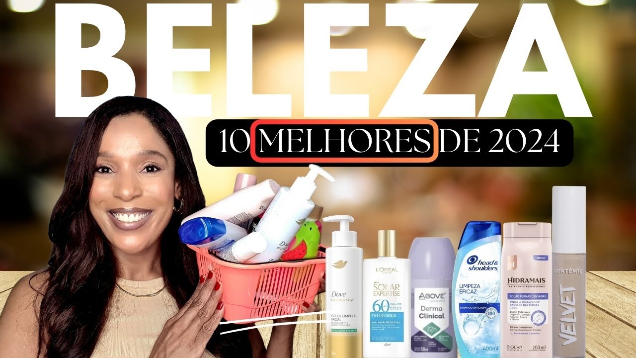 PRODUTOS DE BELEZA FAVORITOS DE 2024: SKINCARE, CABELO, MAQUIAGEM #beleza  #top10  #dicasdebeleza