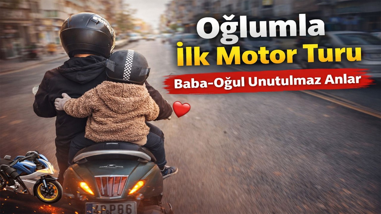 Oğlumla İlk Motor Turu 🏍️ #keşfet