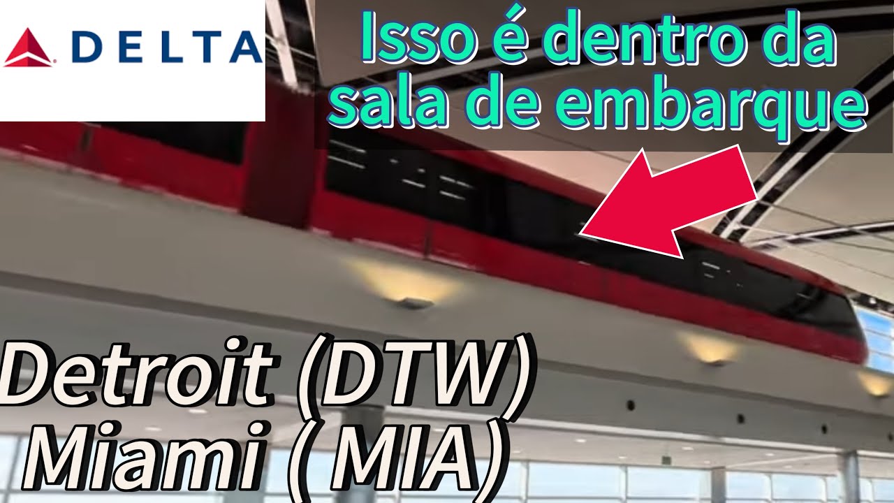 🇺🇸 TRIP REPORT |impressionante a estrutura desse Aeroporto | DELTA | Detroit ( DTW) - Miami ( MIA)