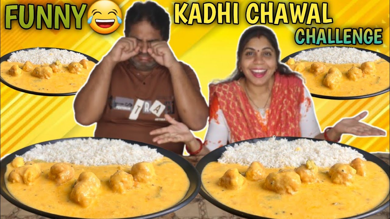 Prachi Roasted Santosh In Massive Kadhi Pakoda And Rice Eating Challenge | Kadhi Chawal Challenge