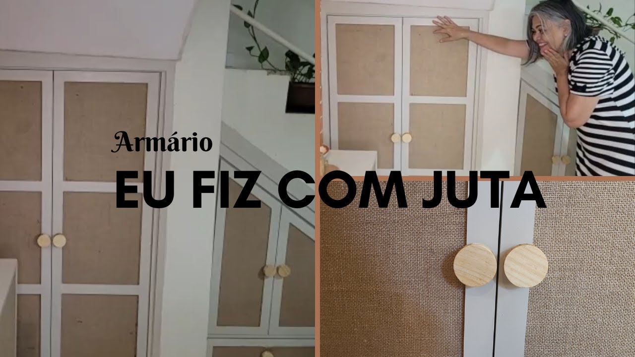 Armário com portas de juta. Como fazer.