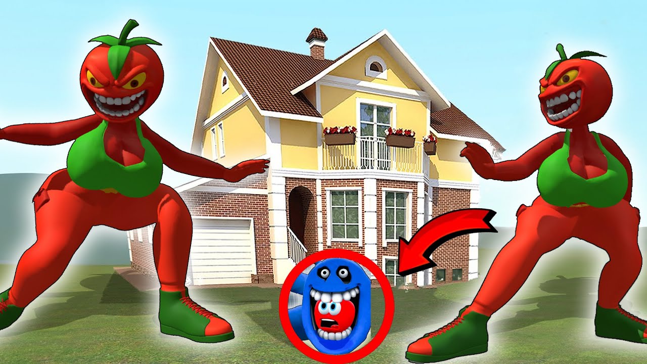 New Houses Vs Roblox Hungry Psyco Tomato Love Story In Garry's Mod!