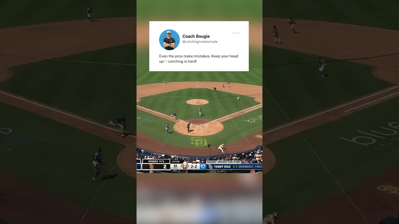 Take some pressure off yourself. Even the pros mess up sometimes. #baseball