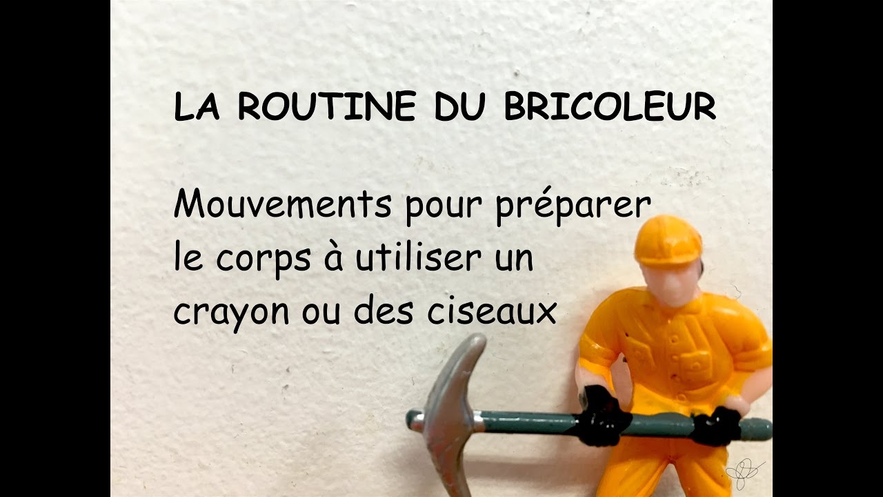 Routine de mouvements avant d'utiliser les crayons/ ciseaux