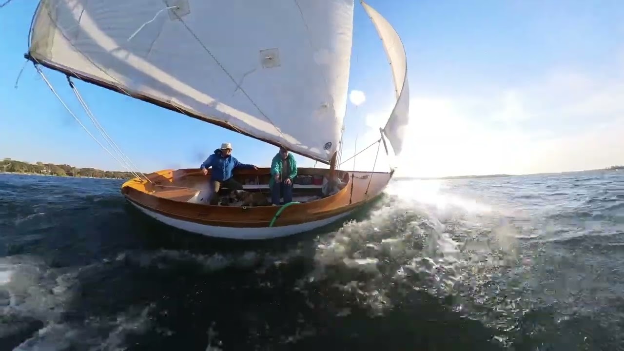 Sailing Cricket, a 1923  Herreshoff 12 ½ on White Bear Lake on a blustery October day
