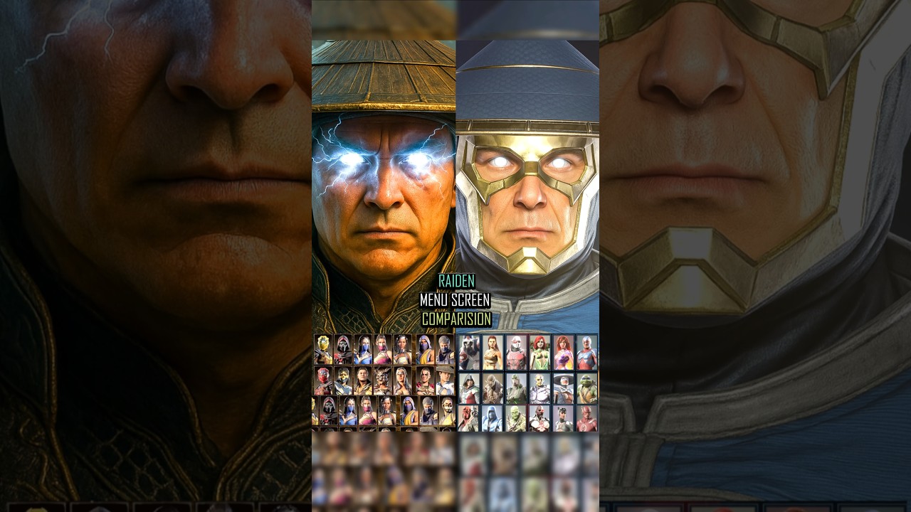 Выбор персонажа Райдена в Mk vs Dc Universe, Injustice 2, Mk9 MkX, Mk11 Mk1 #mortalkombat