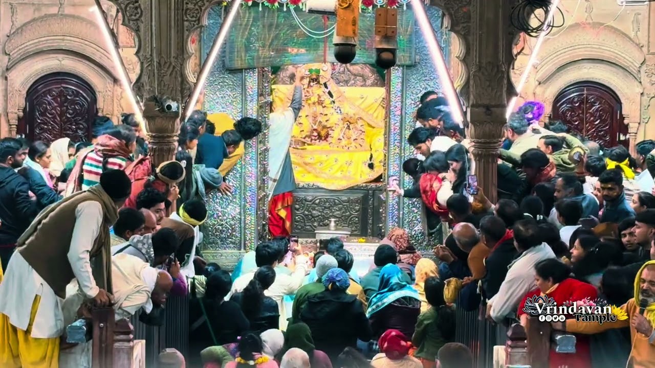 श्री राधावल्लभ लाल जी महाराज संध्या आरती के मनमोहक दशन श्री धाम वृंदावन. #tranding #vrindavan #holi 