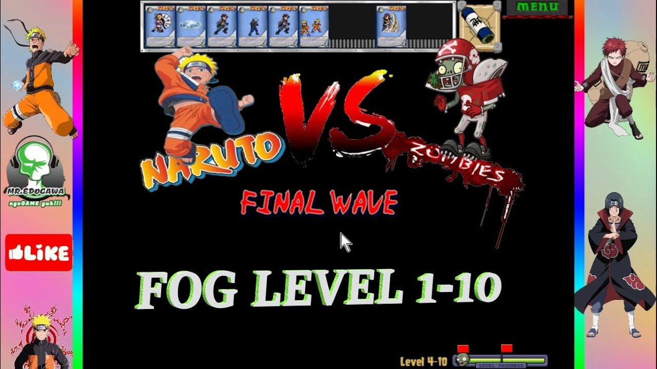 PVZ NARUTO VS ZOMBIES MOD , FOG LEVEL 1-10. PLANTS VS ZOMBIES