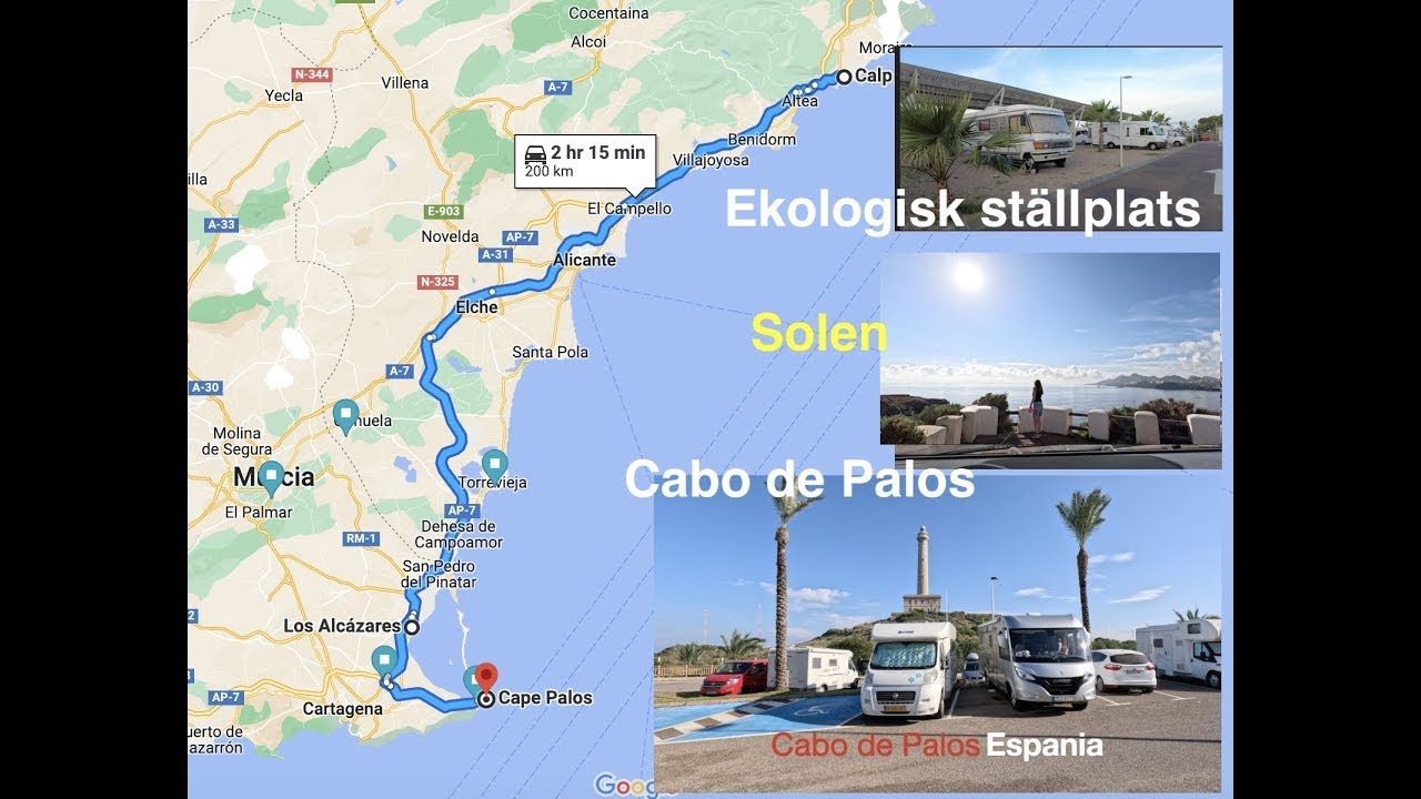 husbils resor | spanien |  Los Alcazares och vårt favoritställe Cabo de Palos.