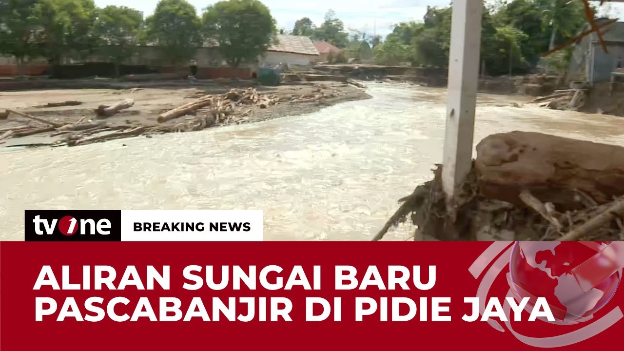 Aliran Sungai Baru Terbentuk di Halaman Sekolah Pidie Jaya Aceh | Breaking News