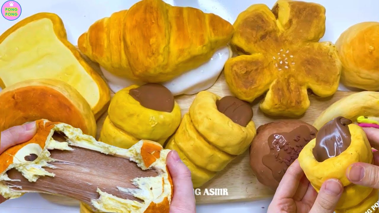 BREAD CLAY CRACKING PLASTER 빵 석고 점토 부수기, 부수는 쾌감 ASMR 石膏クレイクラッキング