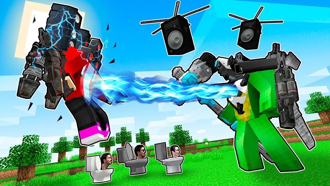 BEST of JJ UPGRADED SPEAKER MAN vs MIKEY CAMERA MAN TITAN in Minecraft! - Maizen