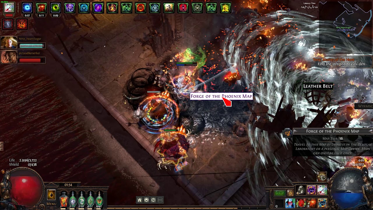 Path of Exile red map sustain