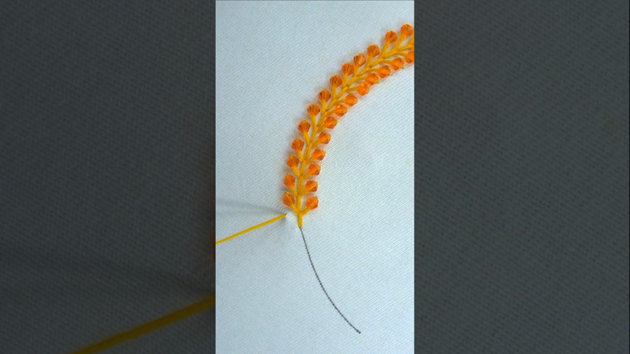 💥Viral neck line design with crystal 💎 beads🔥🔥 #handembroiderytutorial #handmade #shorts