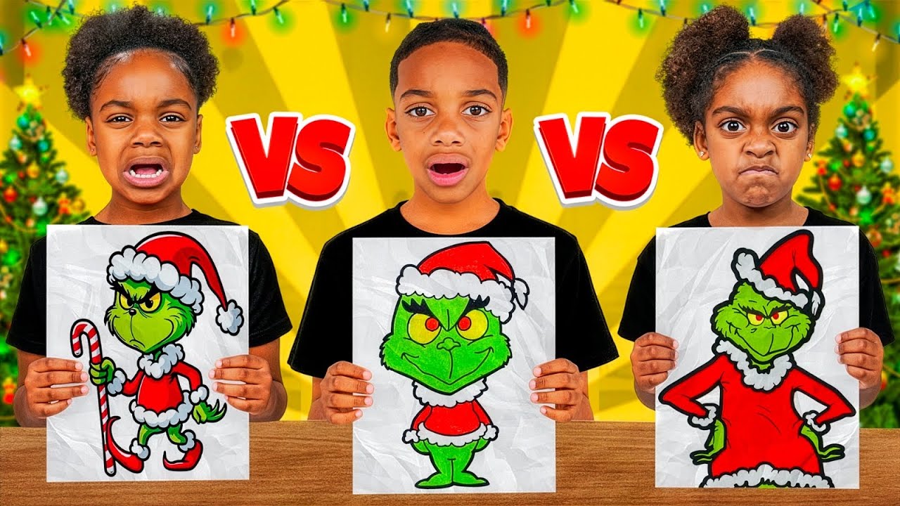 THE GRINCH STOLE CHRISTMAS 3 MARKER CHALLENGE