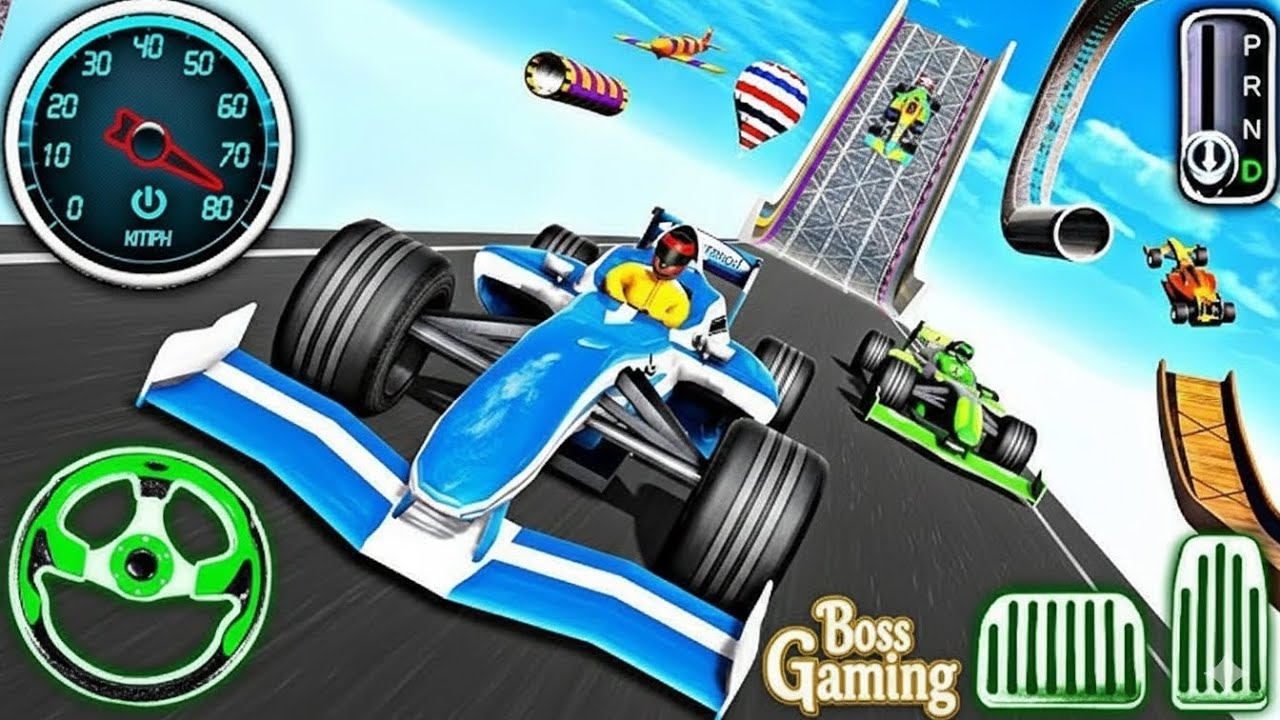 Extreme Formula Car Impossible Ramp Stunts 😱 Mega Jump Challenge | BossMegaRamp