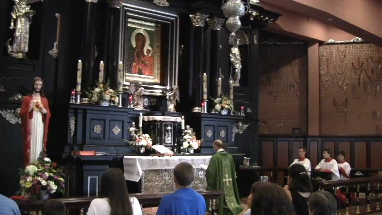 Odsłonięcie obrazu Matki Bożej Częstochowskiej