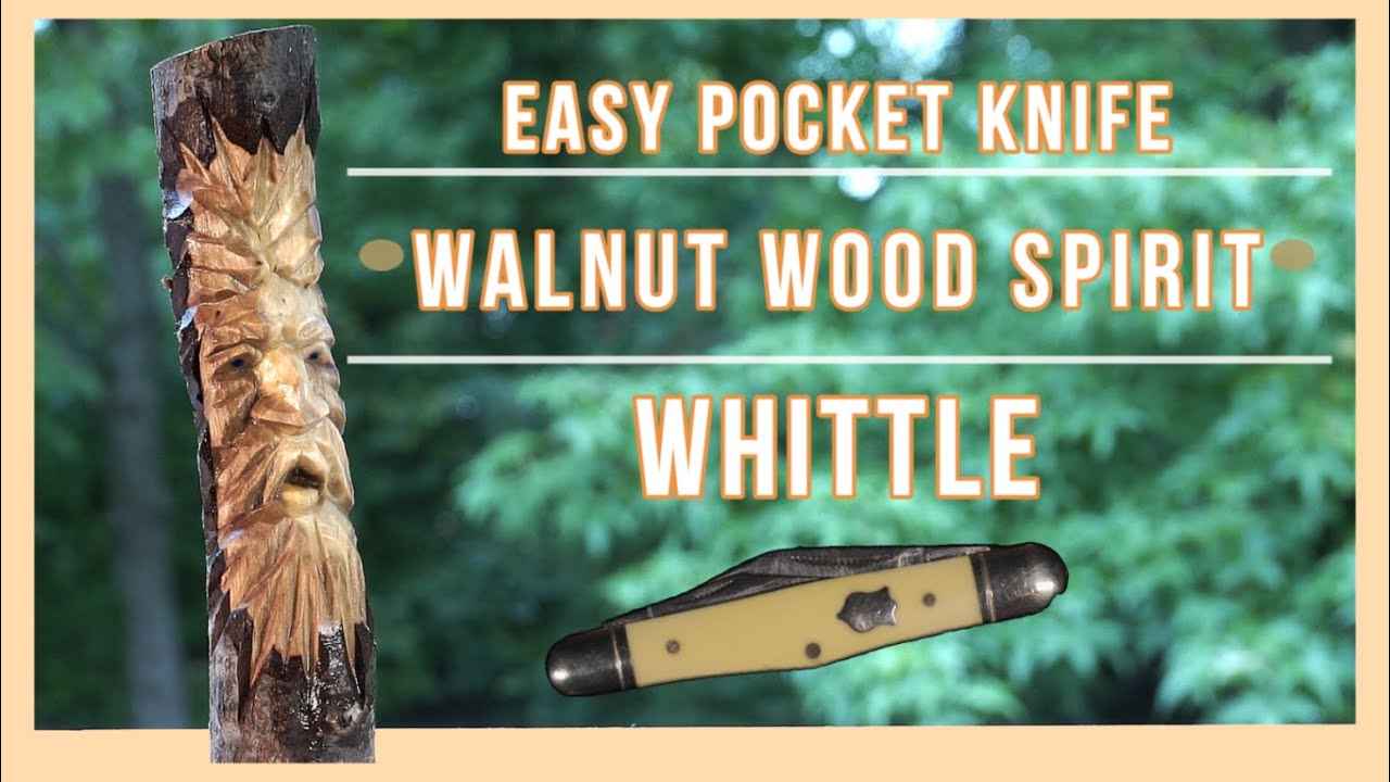 Easy Pocket Knife Walnut Wood Spirit Whittle