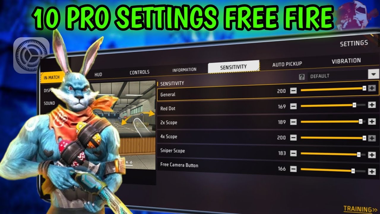 10 Pro Settings Free Fire | Best Setting For Headshot Free Fire | Sensitivity For Headshot |