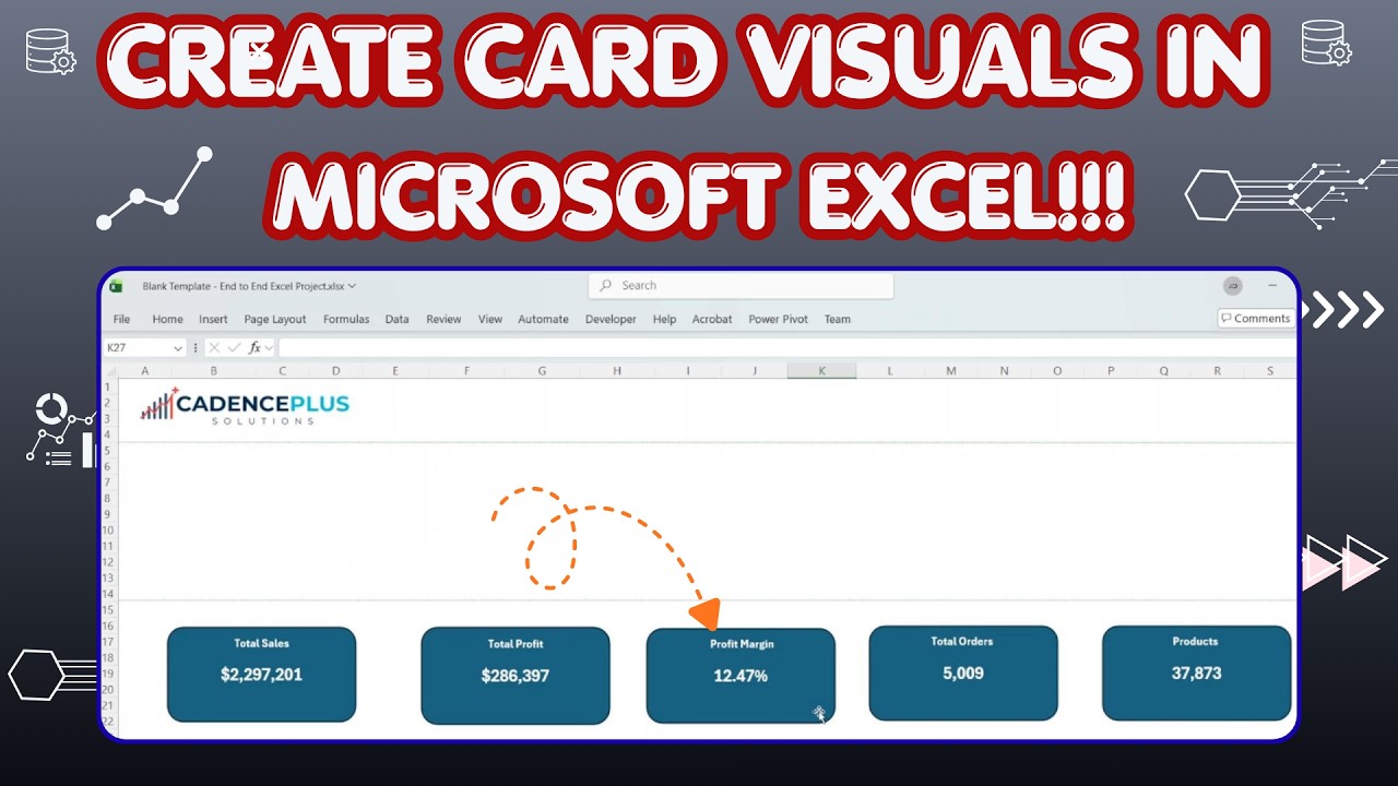 How to Create a Card Visual in Excel (Dashboard KPI Cards Made Easy)