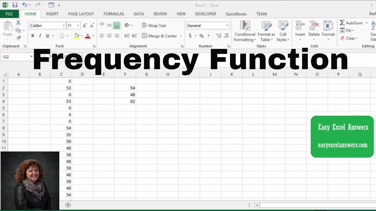 Как использовать функцию частоты в Excel