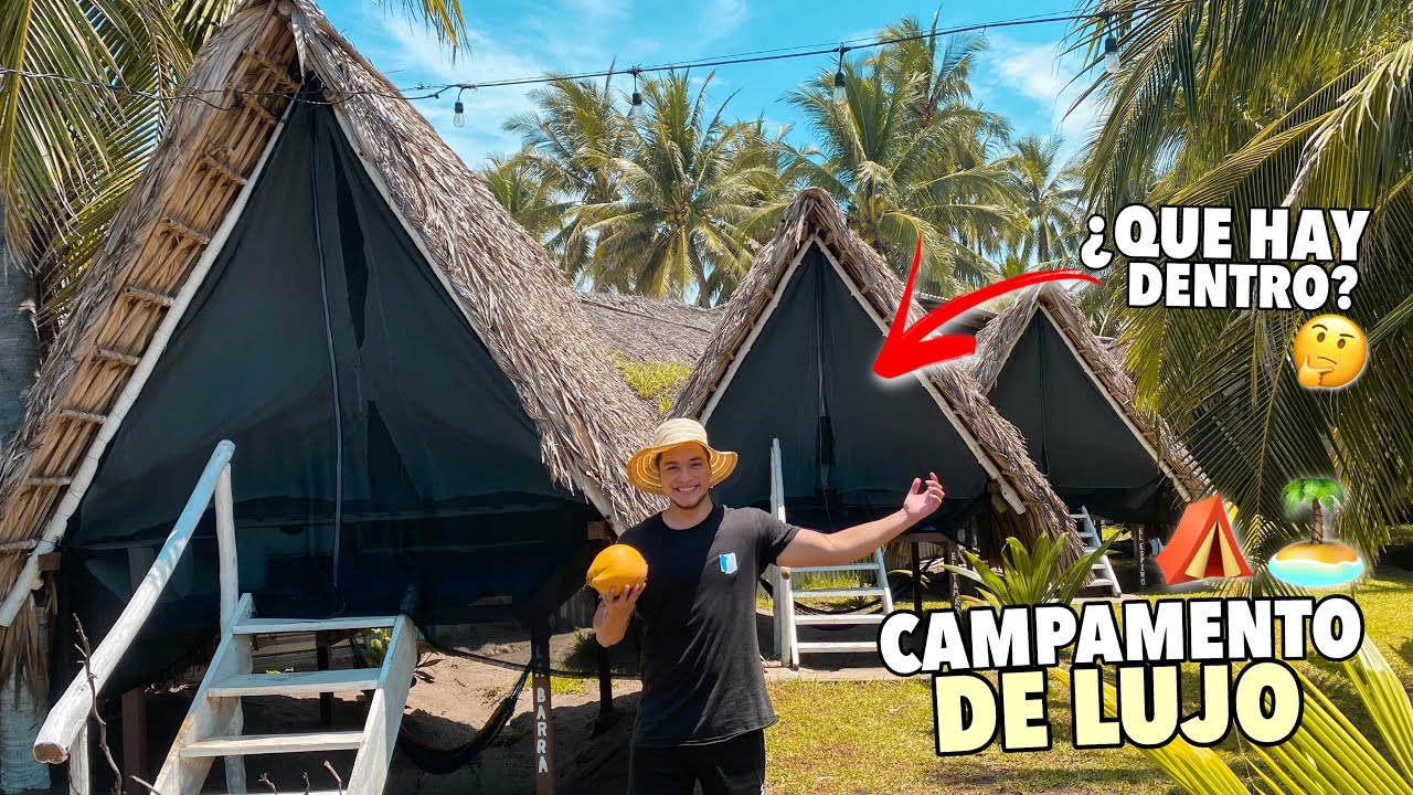 ¿Como es hacer GLAMPING en EL SALVADOR? ⛺️🇸🇻 La Barra de Santiago