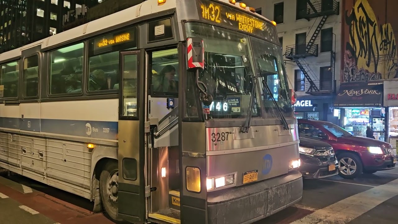 2004-2007 MCI D4500CL Bus #3287 on The Queens Bound QM32 Express Bus To Bay Terrace, Queens